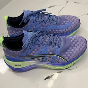 Puma Women's Violet and Lime Athletic Shoes